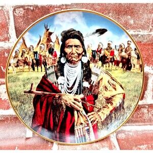 American Indian Chief Joseph - Man of Peace Franklin Mint Collector Plate 1991